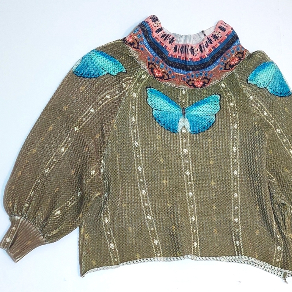 FARM Rio Multicolor Cowl Neck Sweater